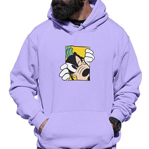 Funky Printed purple Hoodie | Cotton Fleece Cosy Hoodie for Men