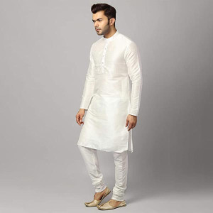 Silk Solid Kurta Churidar Pyjama Set for Men