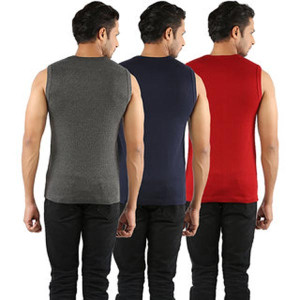 Mens Designer Round Neck Cotton Muscle Tee Vest Casual Sleeveless