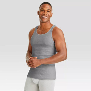 Men's Tank Top Dyed A-Shirt - Gray/Black